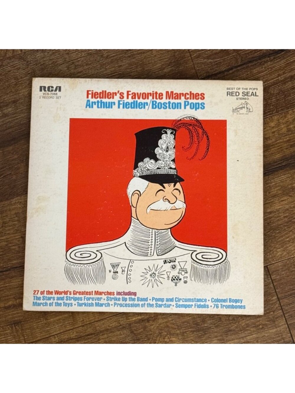 Fiedler's Favorite Marches Arthur Fiedler and the Boston Pops Red Seal Vinyl LP